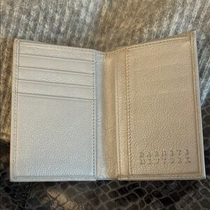 Barney’s New York Pearl Grey Soft Leather Card Case